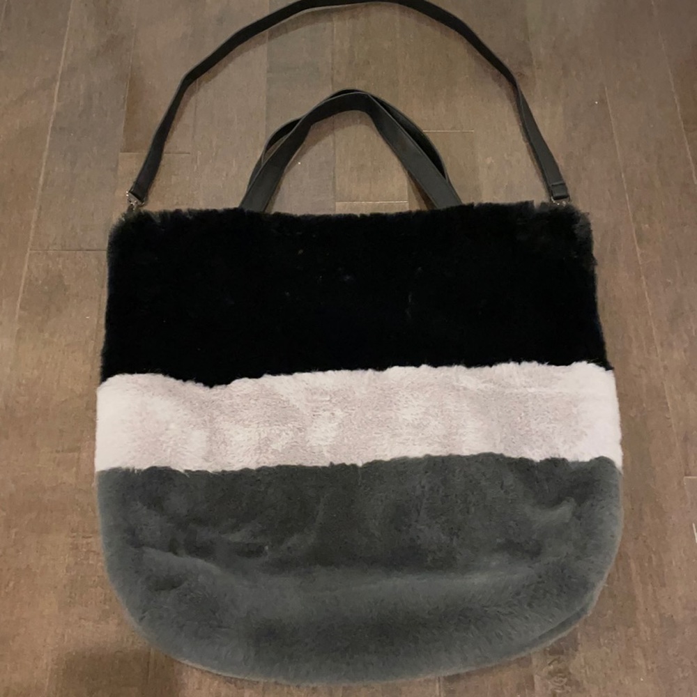 Rae of Light faux fur tote